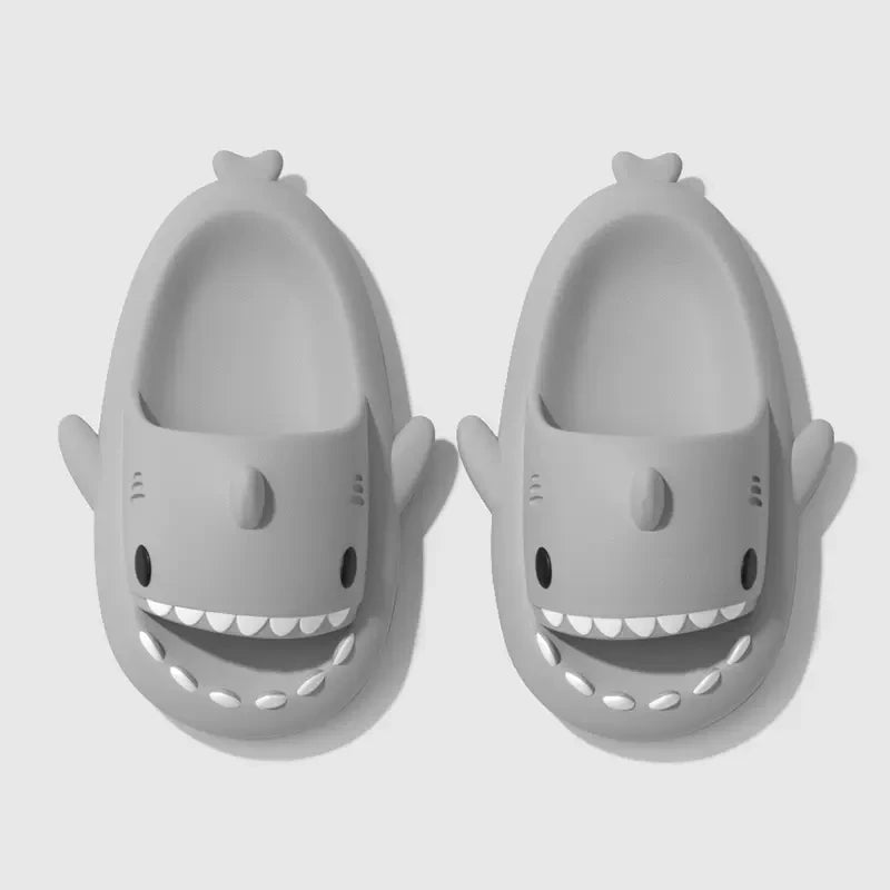 Summer Women Shark Slides Couple Beach Sea Flip Flops Cute Kids Shark Slippers Non-slip Men Indoor Outdoor Sandals