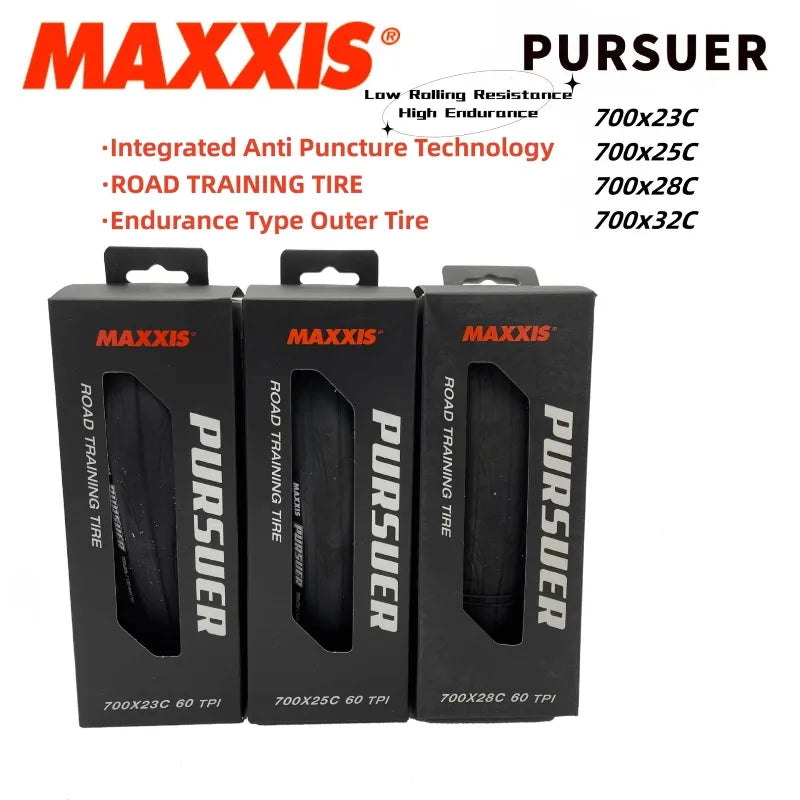 MAXXIS PURSUER(M225)700x23C 25C 28C 32C Durable Sport Level  Tire Anti Puncture Road Training Tyre E-BIKE