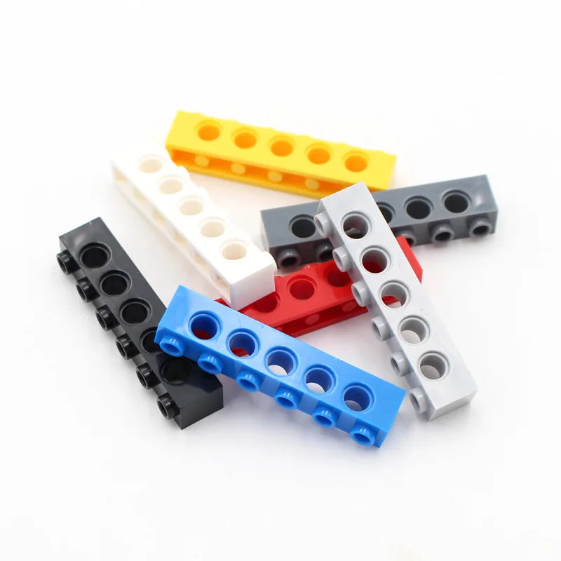 50pcs Technology 3894 Brick 1x6 with Hole Thick Bricks Model Building Blocks Compatible  Accessories Parts Mechanical Science