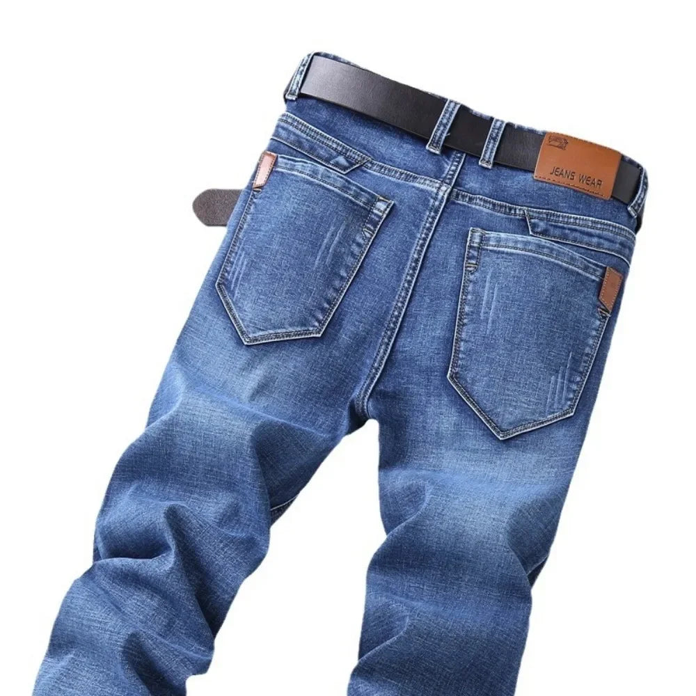 2024 Autumn Brand New Men's Fashion Jeans Business Casual Stretch Slim Jeans Classic Trousers Denim Pants Jeans Men Clothing