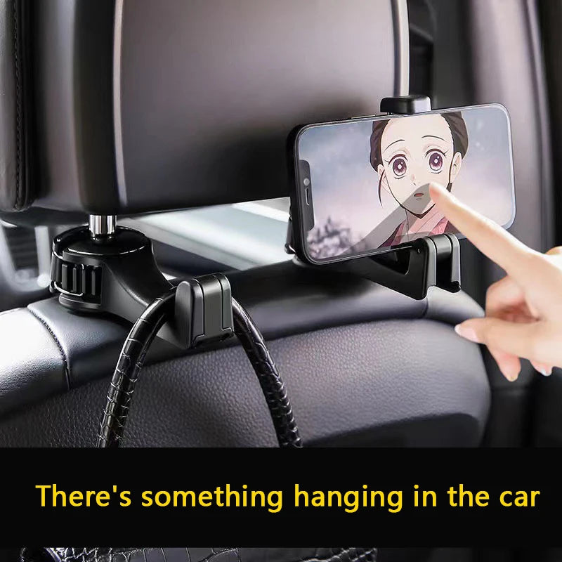 Universal Car Bracket Hook Multi-Function Hanging Storage Mobile Phone Holder Rear Seat Hanger Hook For Bag Purse Cloth Grocery