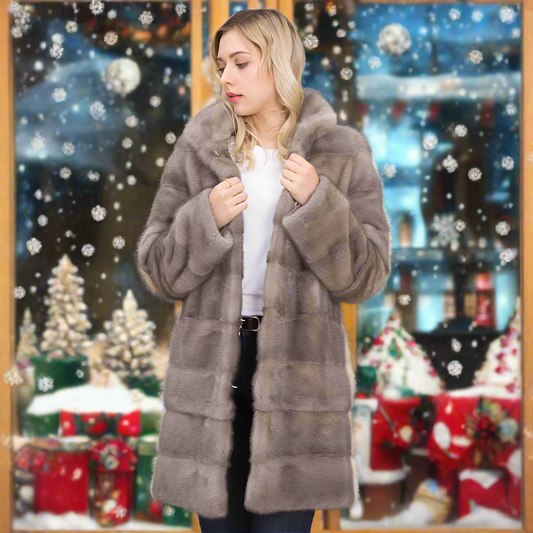 Women Natural Genuine Fur Jackets Long Ladies Winter Clothes Oversize 7XL 6XL 5XL