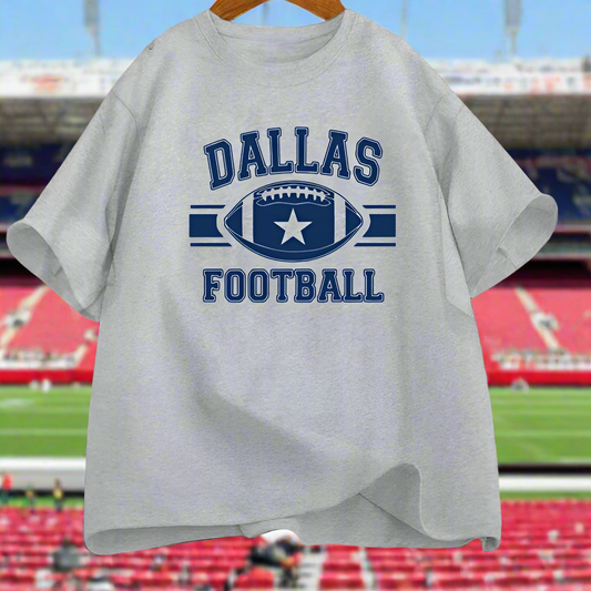 Dallas Cowboys Football T Shirts Vintage Cotton Short Sleeve Oversized Tshirt 90s Fashion Football Tees Oversized Graphic Top