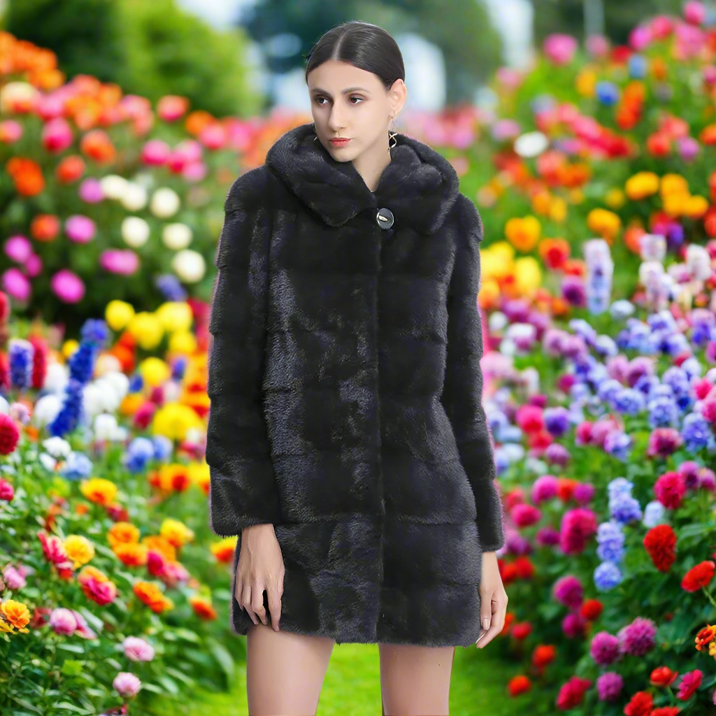 Women Natural Genuine Fur Jackets Long Ladies Winter Clothes Oversize 7XL 6XL 5XL